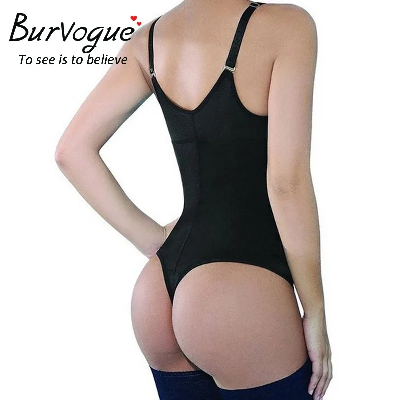 Burvogue Latex Body Shaper Waist Slimming Shapewear for Women Waist Control Underbust Zipper Body Shaper Sexy Underwear Bodysuit