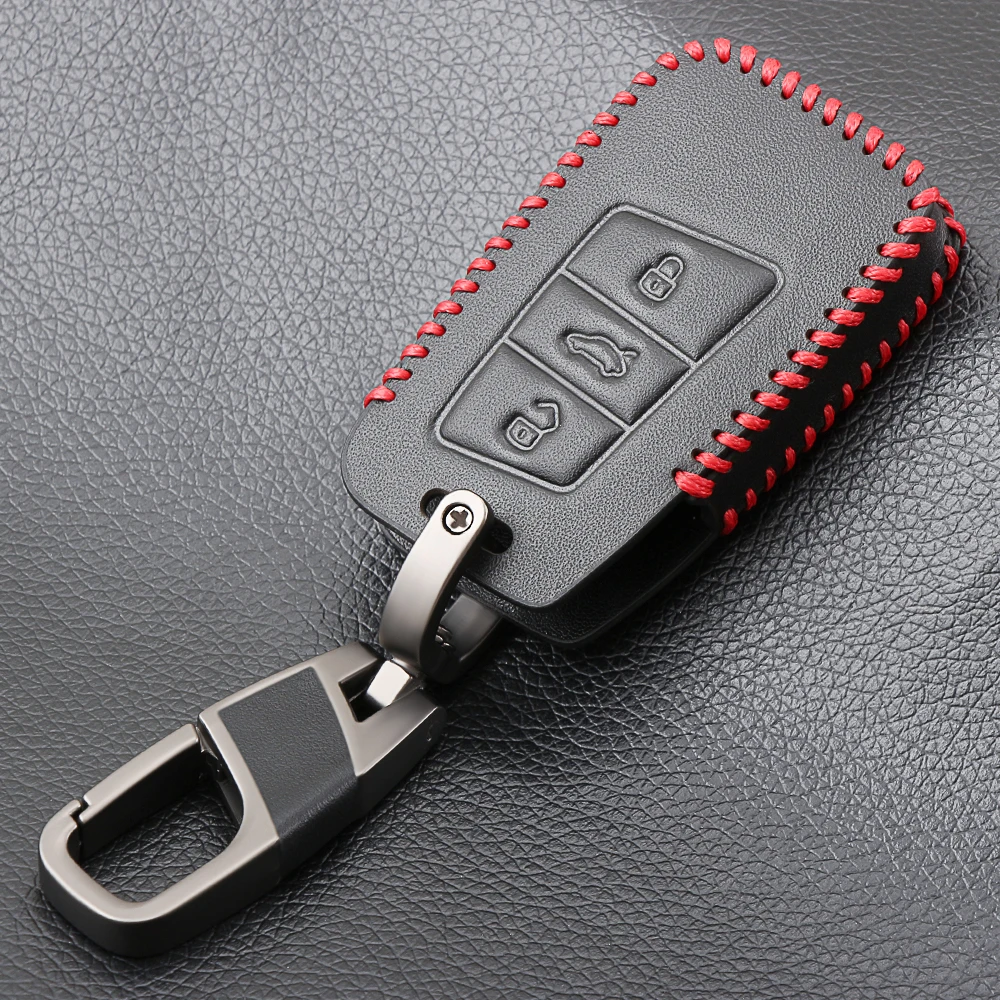 Кожаный брелок для ключей для Volkswagen Golf, Volkswagen Polo Tiguan Passat Atlas для Skoda Superb Kodiaq Octavia для SEAT Ateca Leon