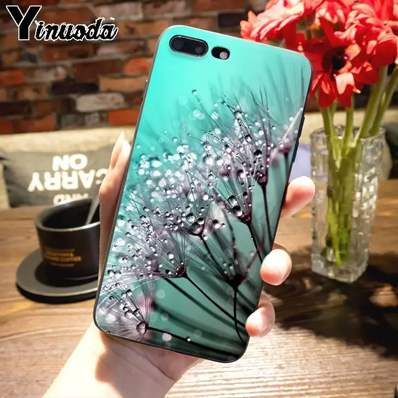 Популярный чехол Yinuoda с изображением одуванчика летающего цветка для Apple iPhone 8 7 6 6S