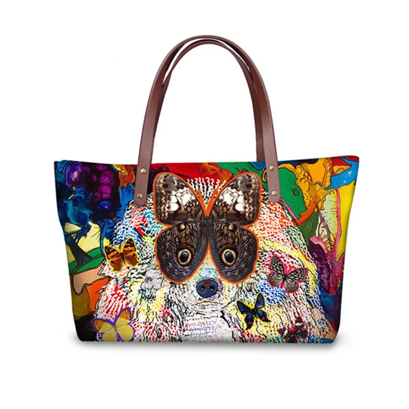 

Fashion Graffiti Pattern Top-handle Bag for Women Brand Designer Ladies Big Cross-body Bag Travel Handbags Feminina