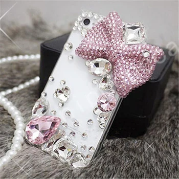 

XINGDUO Diamond cover Glittering and translucent for iphone X XS MAX XR Glitter cute big Bow for iphone 5 6 7 8 6S Plus shell
