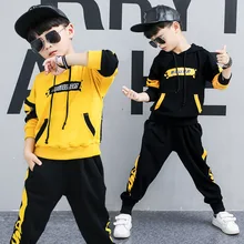 Spring Autumn Kids Clothes Boys 3 4 5 6 7 8 9 10 11 12 Years Boys Clothing Set Sports Suit Boys Hooded Jacket And Pants