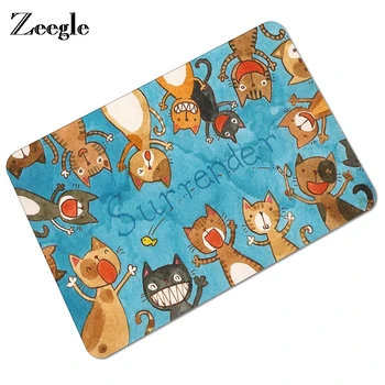 

Zeegle Cat Doormat Floor Mat Non-slip Entrance Carpet Absorbent Rug Kitchen Mat Door Mat Kitchen Living Room Carpet Home Decor
