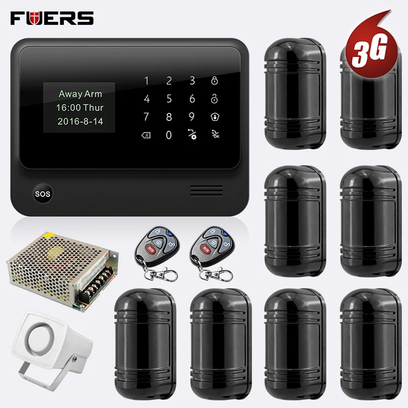 FUERS 2019 NEW 3G G90B Wireless WiFi GSM GPRS Security Alarm System Can Store six Alarm Call Phone two Alarm SMS App Control