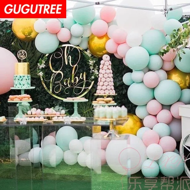 

GUGUTREE PARTY 100 pcs 10inch blue pink red green latex ballon wedding event christmas halloween festival birthday party PD-122