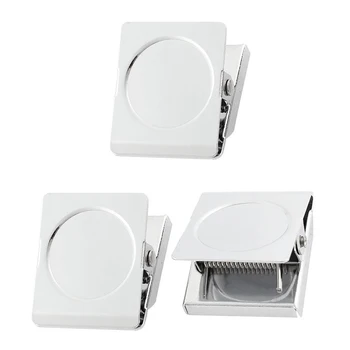 

Refrigerator Spring Loaded Magnetic Wall Clip Memo Note Holder 3pcs