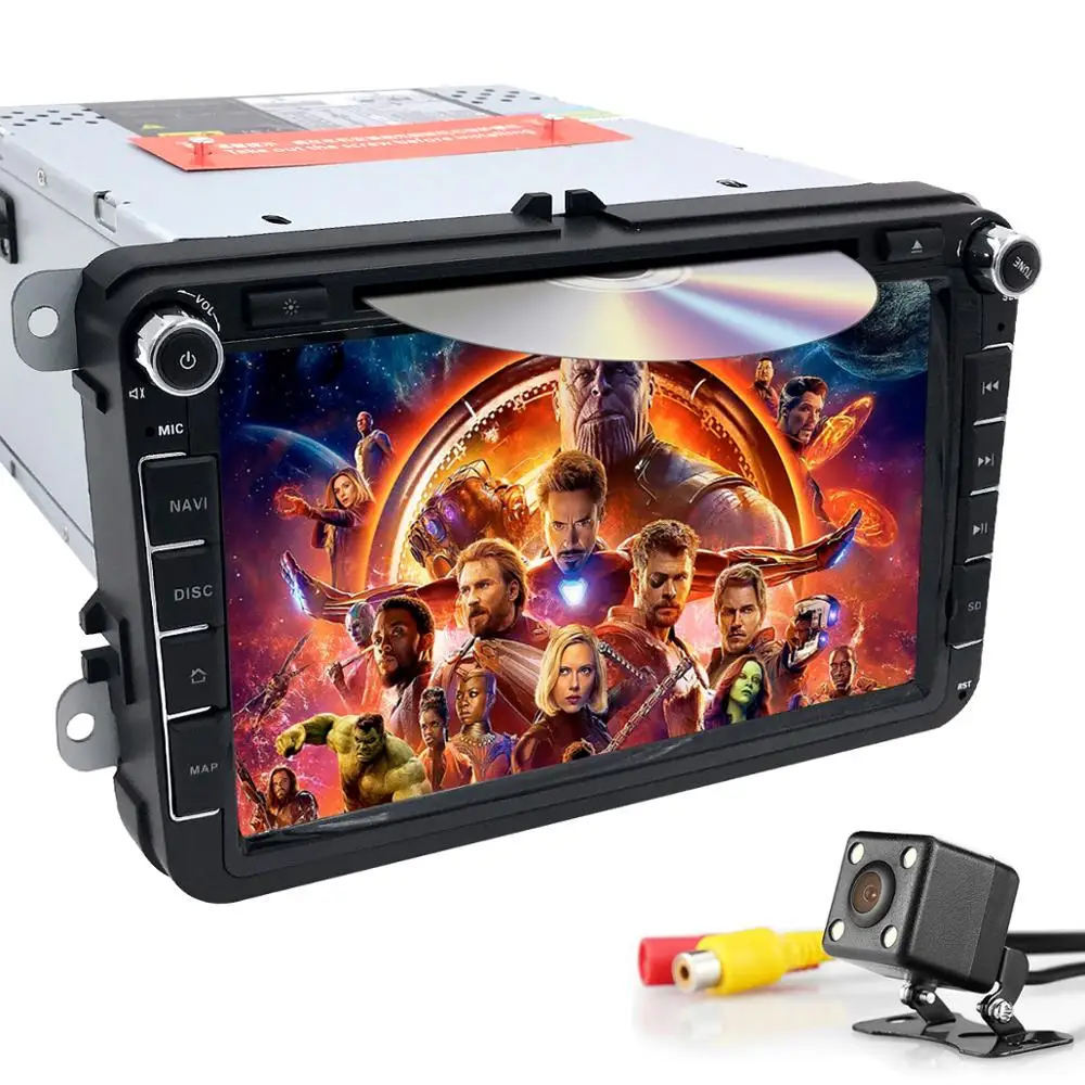 Perfect In stock Android 9.0 Car DVD radio for V W Volkswagen SKODA GOLF 5 Golf 6 POLO PASSAT B7 T5 CC JETT A TIGUAN DAB+ TPMS RDS OBD2 4