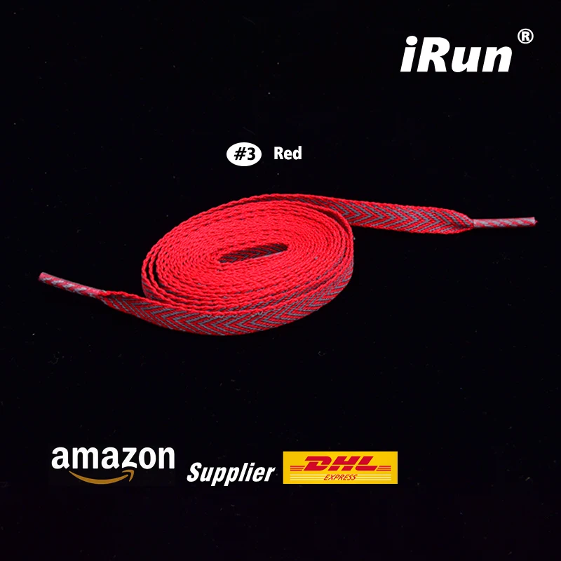red and black flat shoelaces