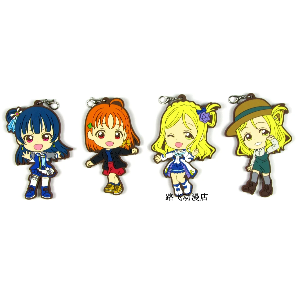 

LoveLive!Sunshine Aqours Tsushima Yoshiko Takami Chika Mari Ohara Action Figure Anime Model Rubber Keychian Pendant Gifts 6cm