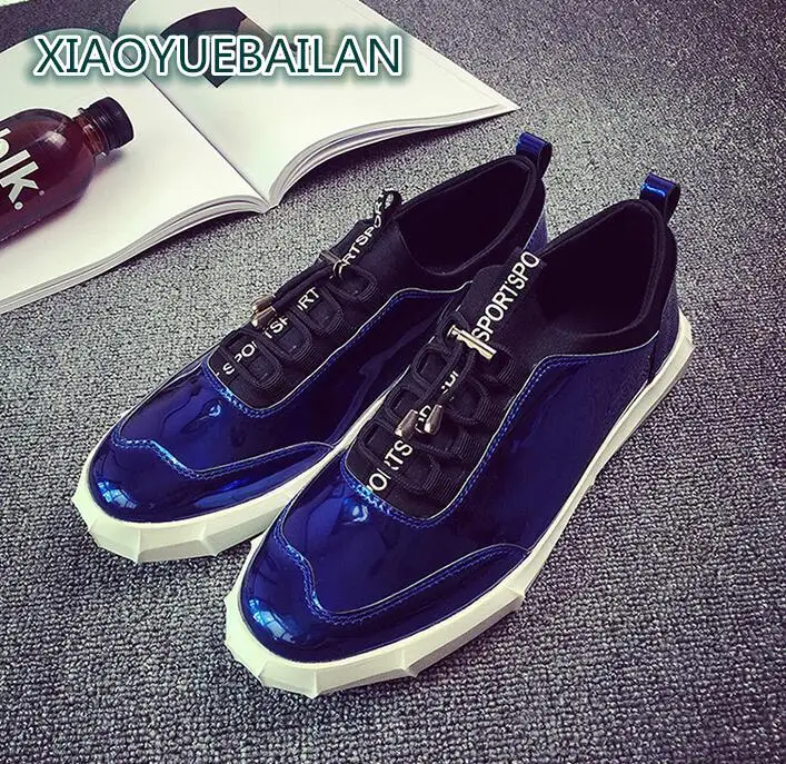 

2017 New European Men's Designer Summer Star With A Shoe Platform Shoes Unique Personality