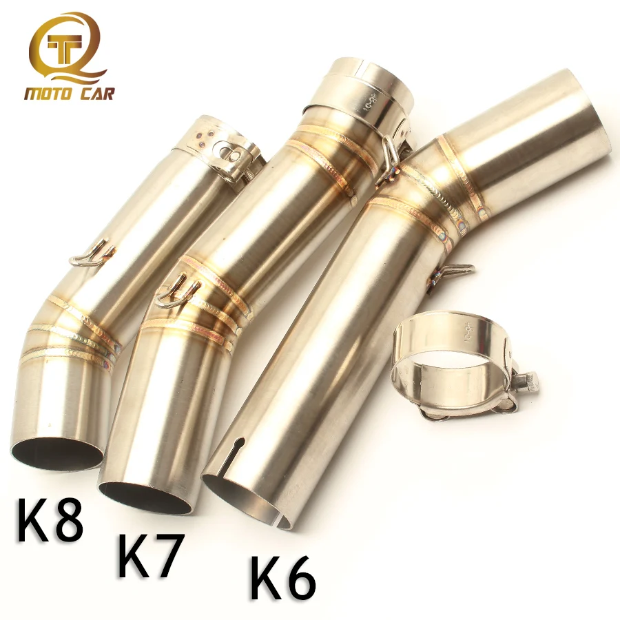 

Connector Mid Exhaust Pipe Adapters Middle Motorcycle Link Pipe Escape Moto for Suzuki GSXR750 GSXR 600 K6 K7 K8 Exhaust Systems