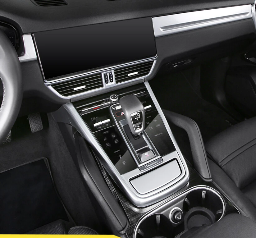 Para Porsche Cayenne 2018 2019 cromo ABS Del Cambio leva del Cambio Pannello Telaio ajuste Copertura 3 pz Para Porsche Cayenne 2018 2019 cromo ABS Del Cambio leva del Cambio Pannello Telaio ajuste Copertura 3 pz