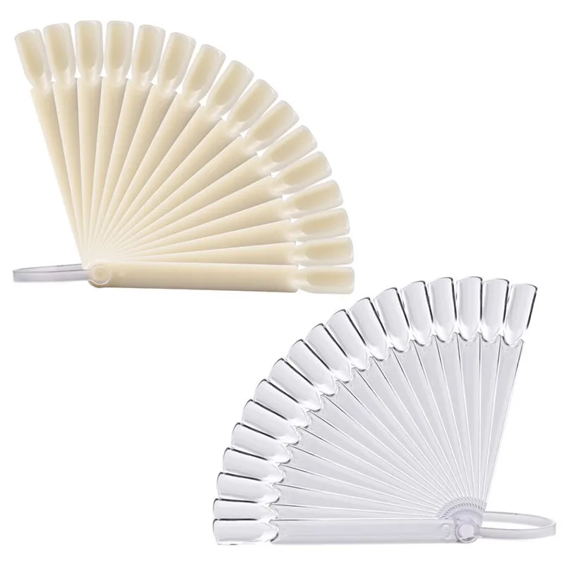 

32Pcs Nail Art False Tips Sticks Polish Practice Display Fan Board Design Tool Nail color card display stand Kits manicure