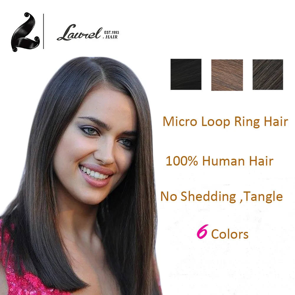 Micro Loop Ring Beads font b Hair b font Extensions 16Inch 40cm Colored font b Hair