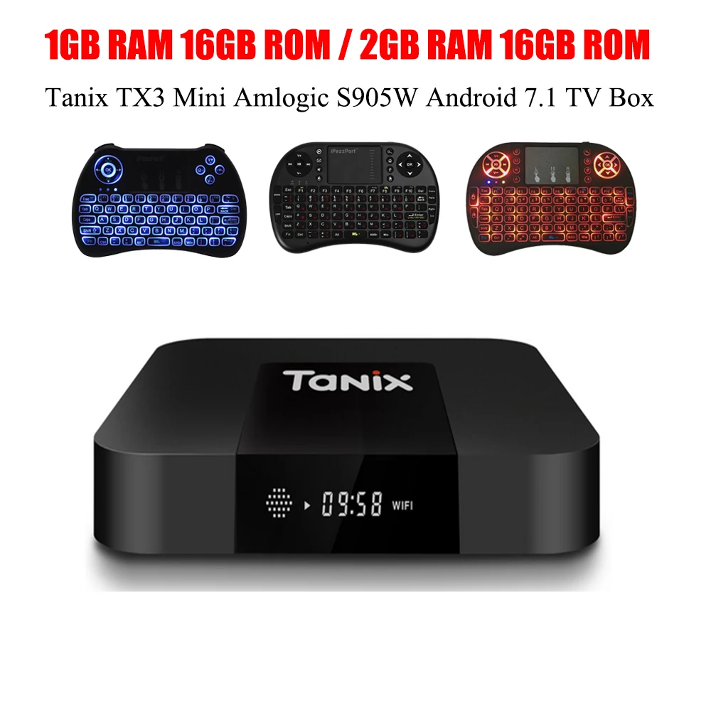 

Tanix TX3 Mini Smart TV Box Amlogic S905W 1.5GHz Set-top 2.4GHz WiFi Android 7.1 2G