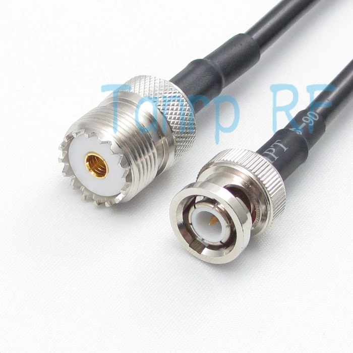 

Free Shipping! 200cm Pigtail coaxial jumper cable 2m RG58 extension cable RF connector 6FEET BNC male plug to UHF female jack