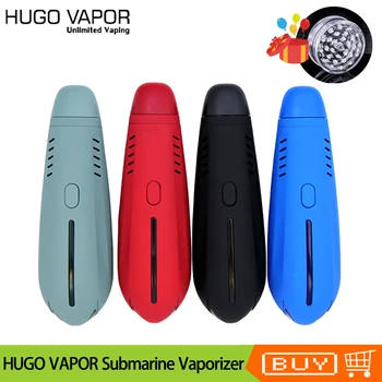 

Original HUGO VAPOR Submarine Dry Herb Vaporizer 2200mah Battery Ceramic Chamber herbal vape pen e cigarette Starter kit vaper
