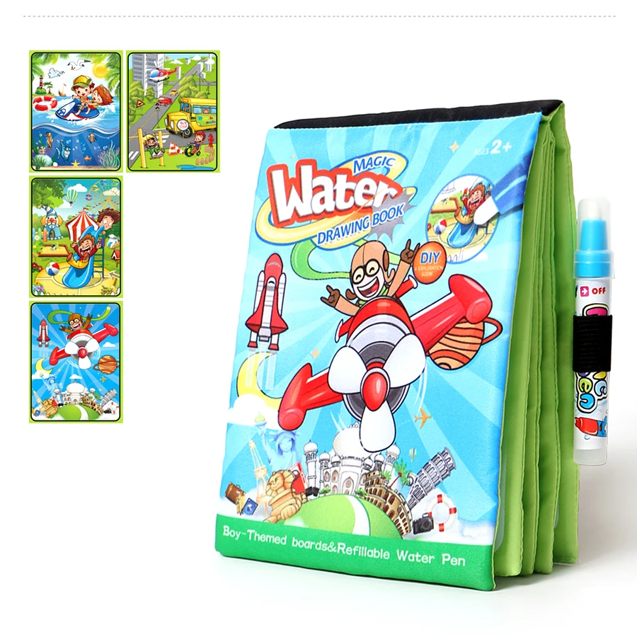 

Magic Water Drawing Book Painting Cloth Doodle Recognize Learning toys Reuseable Painting Board Gift For Kid