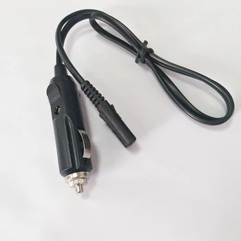 

Car cigarette lighter black 8 word tail copper car power cord electric lunch box small car 80 cm
