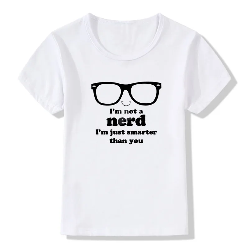 

2019 Children Print Be Rational Get Real Nerd Geek Cool T Shirt O-Neck Short Sleeve Summer Boy&Girl Funny Top Tee T-shirt ooo458