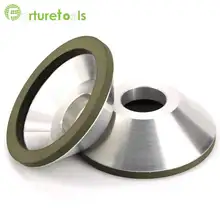 4 inch 11A2 resin bond diamond flaring cup diamond wheel for tungsten carbide stock on sale 11A2-D100-32T-5X-31.75H-SDC150 R012
