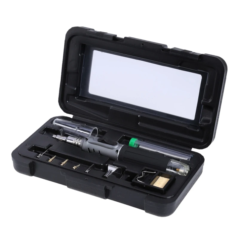 

HS-1115K Self-ignition 10 In 1 Gas Soldering Iron Cordless Welding Torch Kit Tool Top Quality Ignition Butane Gas Soldering Iron