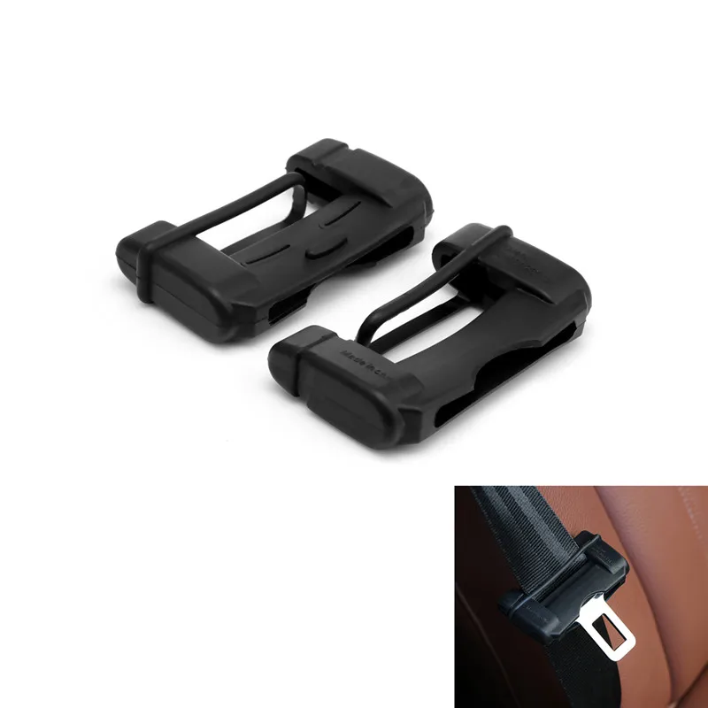2pcs Universal Car Safety Belt Buckle Covers Anti Scratch Silicon Seat