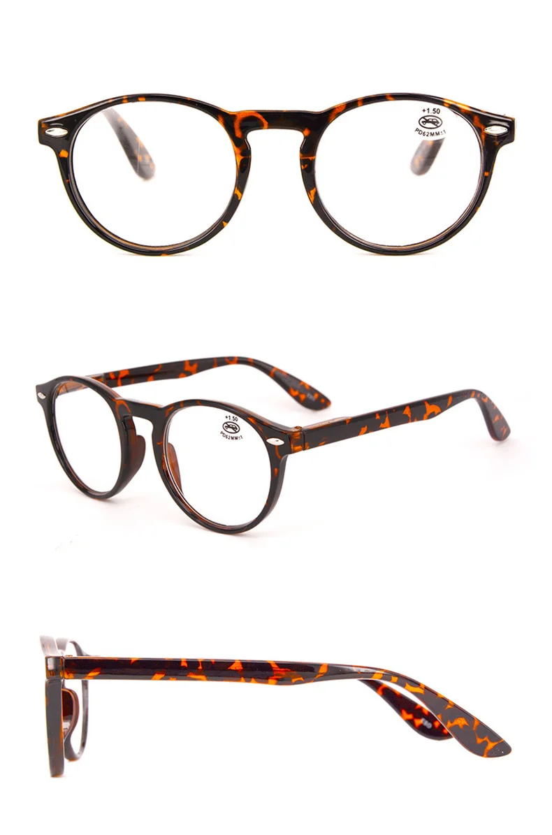 XojoX модные круглые очки для чтения для мужчин и женщин очки для дальнозоркости винтажные ультралегкие очки диоптрий+ 1,0 1,5 2,0 2,5 3,0 3,5