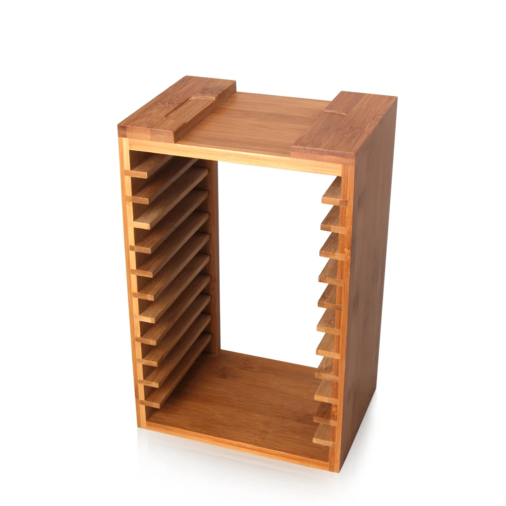 

Bamboo Multifunctional Storage Stand Kit Gaming Movie Disks Dual Game Controller Charging Dock Station for PS4 Slim