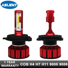 Buy Aslent H4 HB2 H7 H8 H9 H11 9005 HB3 9006 HB4 Car LED Headlight Bulbs COB Chips 80W 6000K 8000lm Headlights Auto Led Headlamp 12v Free Shipping