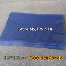12x17 см ПВХ термоусадочная Сумки Плёнки Обёрточная бумага косметической упаковки Обёрточная бумага материалы 500 шт
