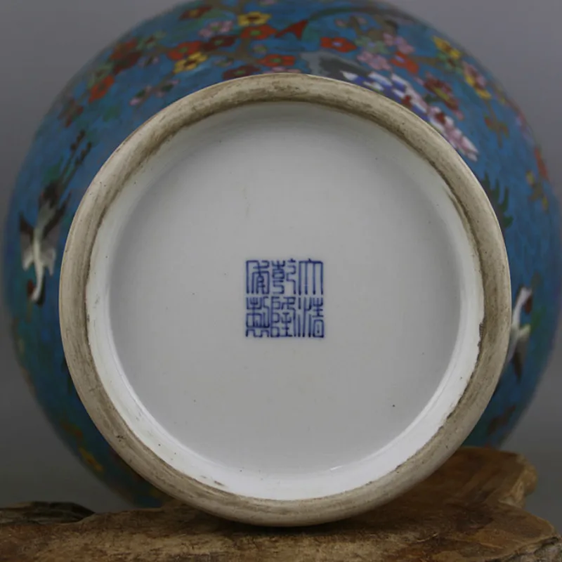Qing Dynasty Qian длинная эмалированная филигрань ручной работы цветы для птиц Античная