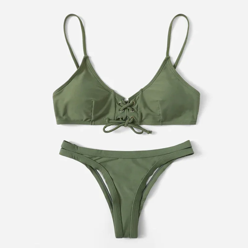 Бандаж biquinis feminino 2019 укороченный топ с вырезами купальник стринги женские