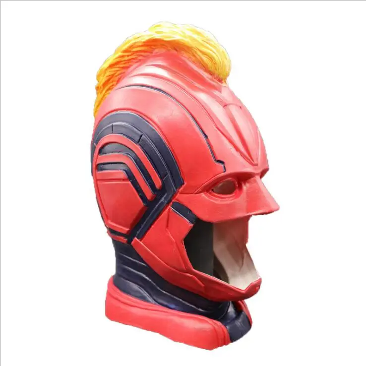 2019 Avengers Endgame Superhero Captain Marvel masks Carol Danvers Cosplay Accessories Props Surprise Lady Latex Headwear