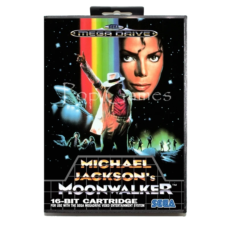 Майкл Джексон Moonwalker с коробкой для 16 битной игровой карты Sega MD Mega Drive видеоконсоли