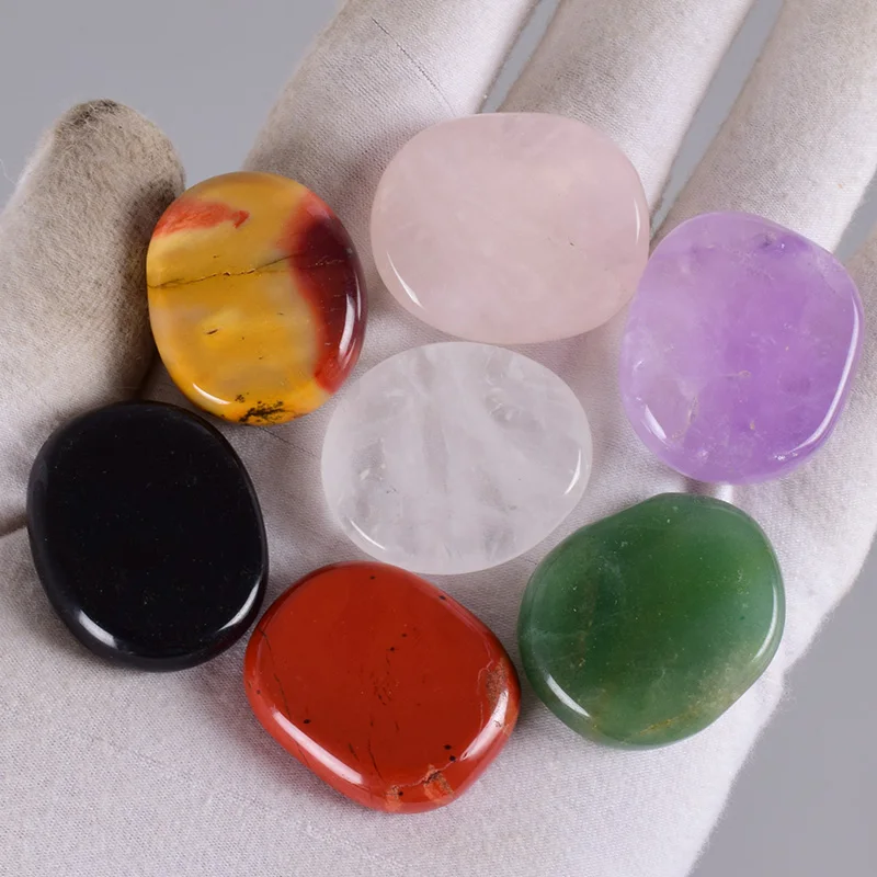 Healing Massage Palm Stone 7 pcs/Set Natural Stone Meditation SPA Reiki Energy Stone Crystal Quartz Tool Beauty Care Healing Massage Palm Stone 7 pcs/Set Natural Stone Meditation SPA Reiki Energy Stone Crystal Quartz Tool Beauty Care