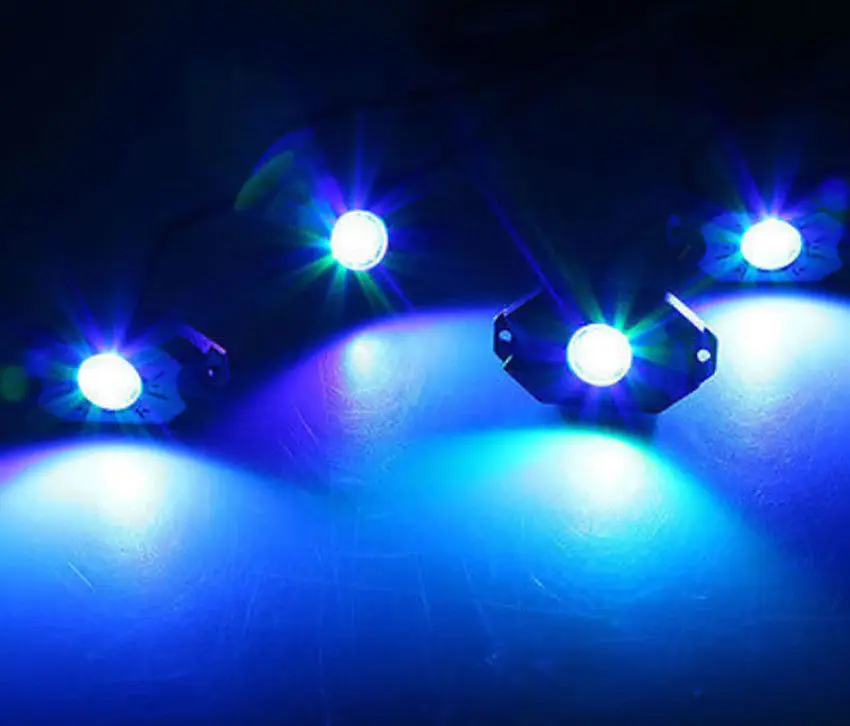 8 шт. RGB светодиодный светильник рок s беспроводной Bluetooth Музыка лодка интерьер морской палубе светильник RGB Accent Pod Комплект водонепроницаемый