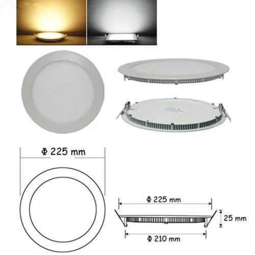 

1pcs Ultra Thin Led Panel Downlight 6w 9w 12w 15w 25w Round Ceiling Recessed Spot Light AC85-265V Painel lamp Indoor Lighting