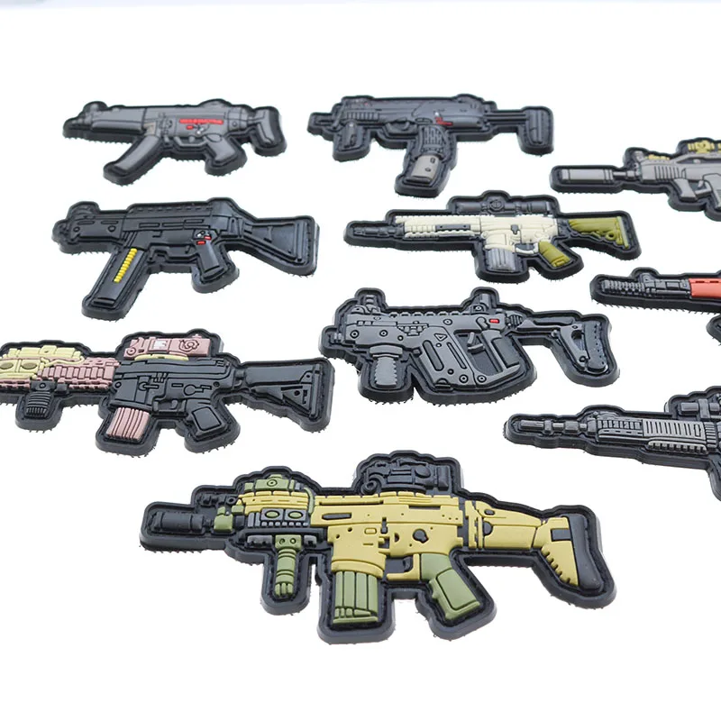 Пистолетные ПВХ резиновые наклейки в полоску Военная Тактическая рука с эпоксидной смолы наклейки на плечо Mark костюм аксессуары для тела