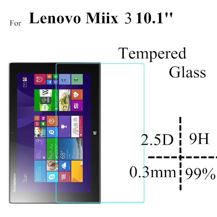 

Miix 3 1030 Glass protectorFor Lenovo Miix 3 10.1'' Tempered Glass Screen Protective films