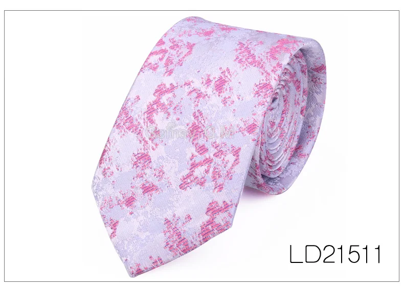 Новые жаккардовые тканые галстуки для мужчин, Цветочные Классические Галстуки, модные полиэфирные тонкие мужские галстуки для подарков, Свадебный костюм, галстук, ширина 6 см - Цвет: LD21511