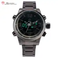 Basking Shark Sport Watch Brand Fashion Chrono Men Waterproof Digital Military Steel Band Watches Clock Relogio Masculino /SH343