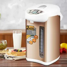 Электрический чайник термоэлектрическая бутылка для воды 5L Бытовая 304 нержавеющая сталь Автоматическая теплоизоляция защита от перегрева