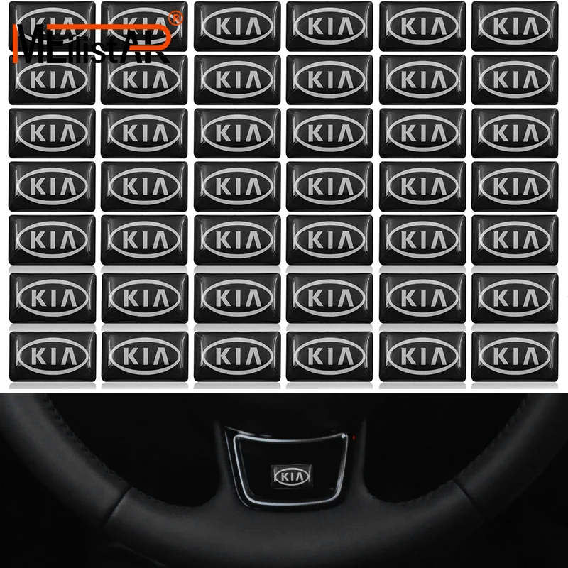 

40PCS Car styling small Decorative Badge Hub caps Steering wheel For Kia K2 K3 K5 Sorento Sportage R Rio Soul car accessories