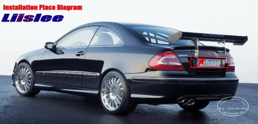 Liislee для Mercedes Benz CLK MB C209 W209 автоматическая машина для упаковки в Резервное копирование Камера+ 4," Цвет ЖК-дисплей монитор = 2 в 1 заднего парковка Системы