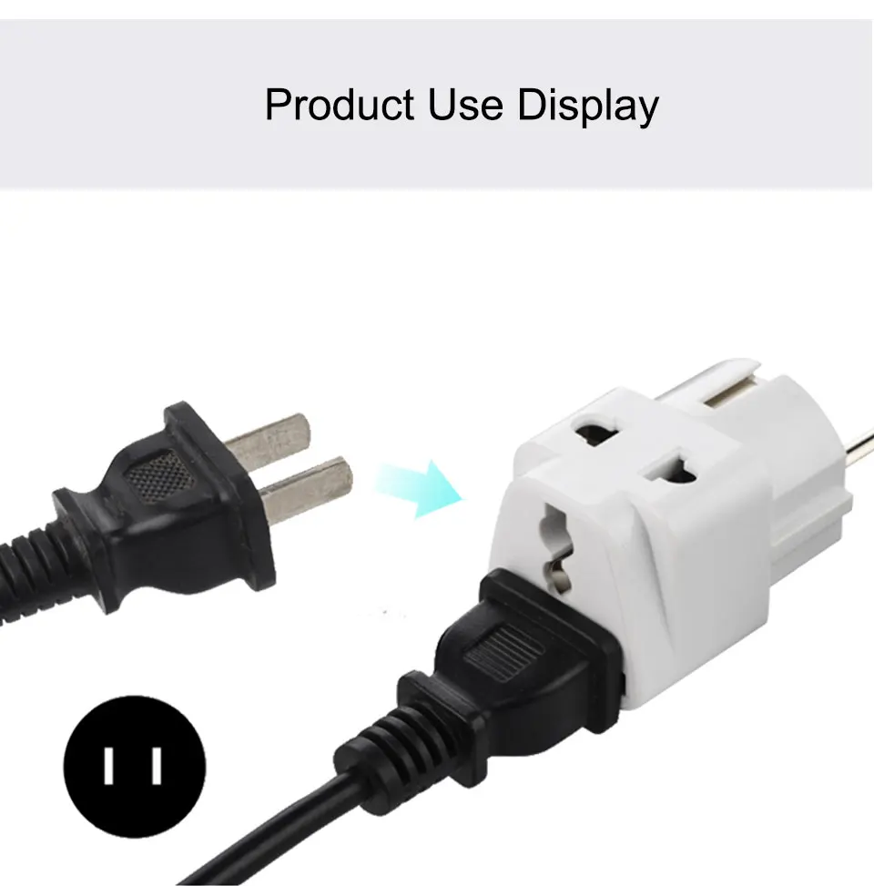 German Standard Conversion Plug Two Holes Design Universal conversion Socket Indonesia Bali Korea France Netherlands Russia (10)