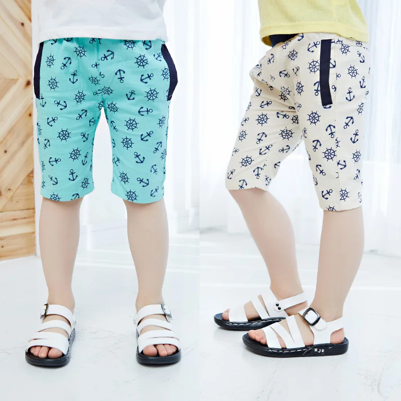 2018 Summer Male Children'S Clothing Child Baby Boy Knee Length Pants Casual Capris Anchor Pants