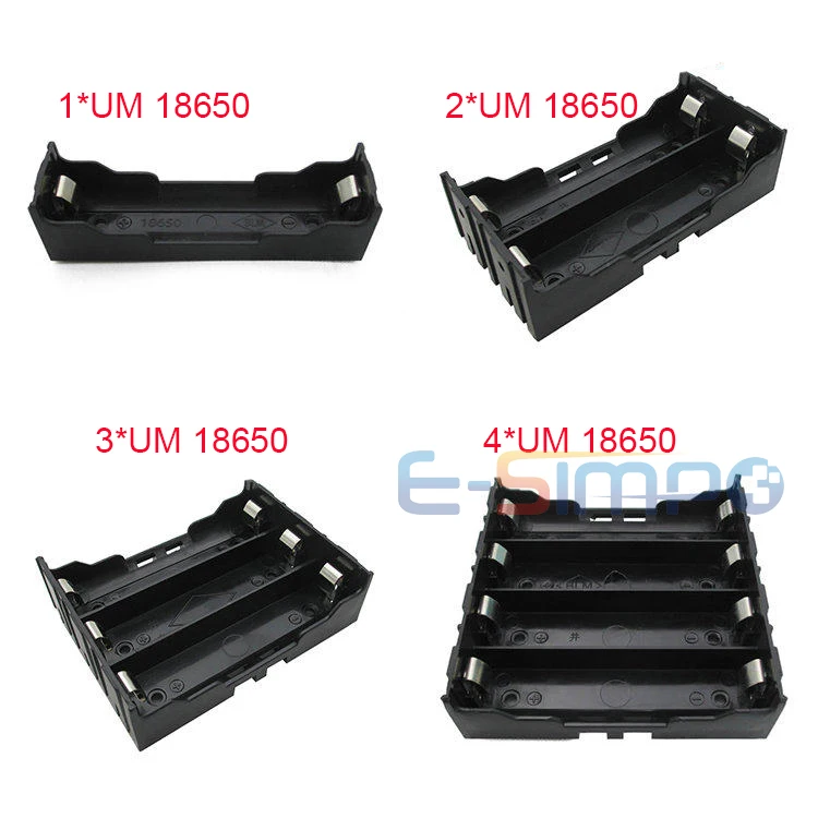 

1pc 18650 Battery Holder for Lithium 1X18650, 2x18650, 3x18650, 4x18650 Cell,Li-ion 18650 Battery Holder With Pins