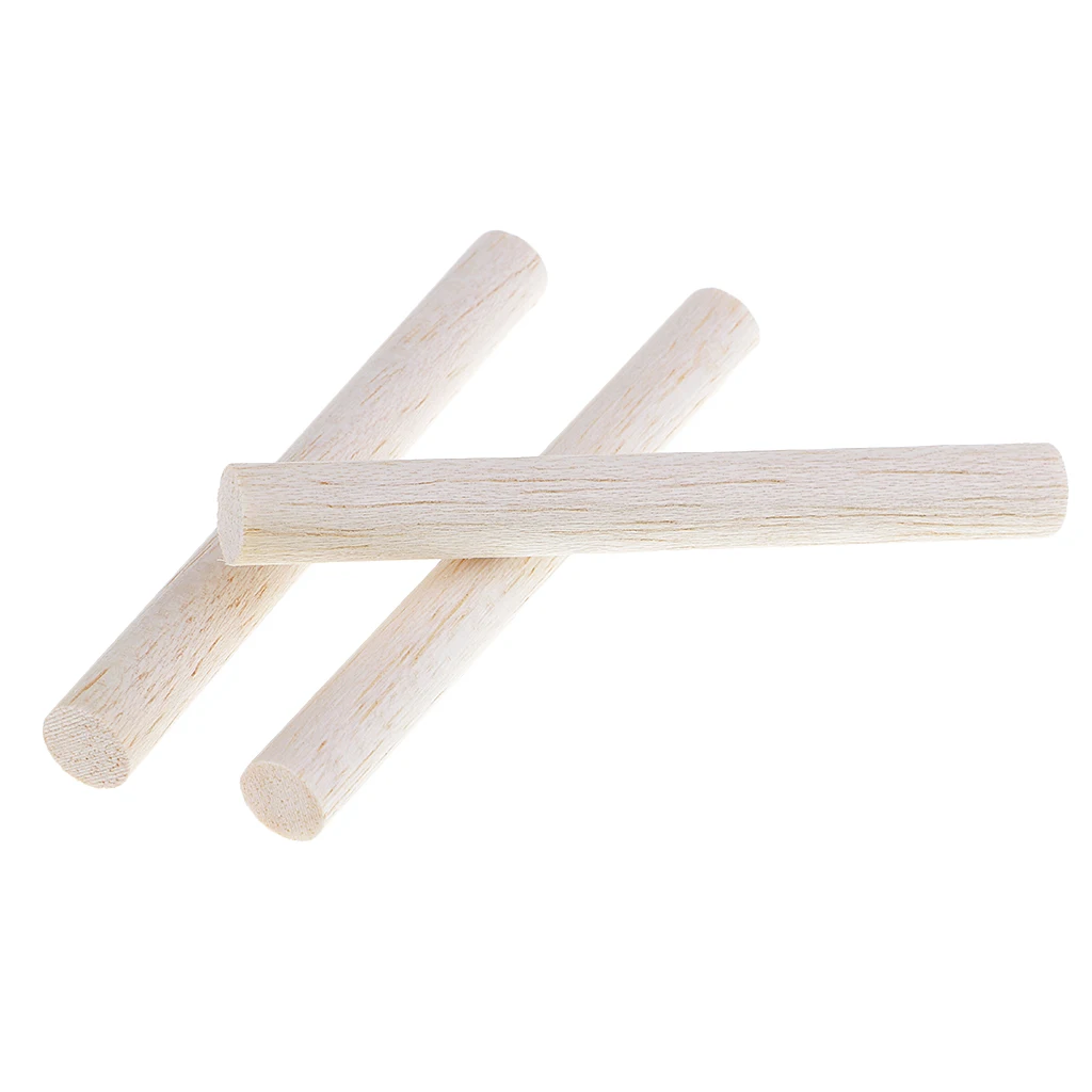30x 50/100/200mm Balsa Wood Round Sticks Unfinished for Woodworking Crafts