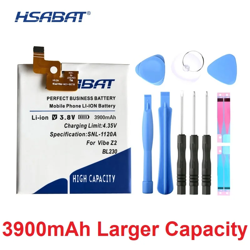 

HSABAT 3900mAh BL230 Battery For Lenovo Vibe Z2 Z2W Z2T Battery Free Shipping With Tracking Number